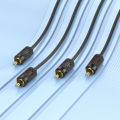 Cable 2 RCA To 2 RCA (1m) — Hoco UPA29 — Black