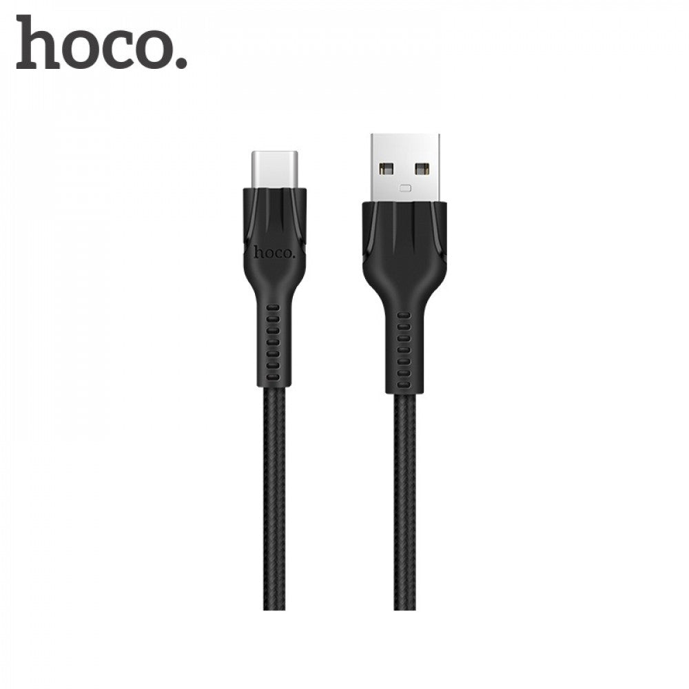 Кабель USB C 2.4A (1.2m) — Hoco U31 — Black