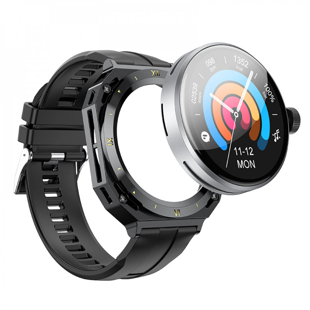 Smart Sports Watch (Call Version) - Hoco Y14 - Black