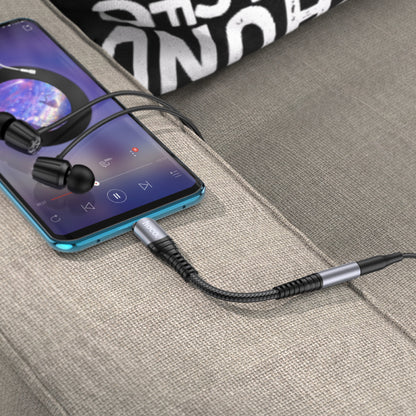 Adapter USB C To 3.5mm — Hoco LS33 — Metal Gray