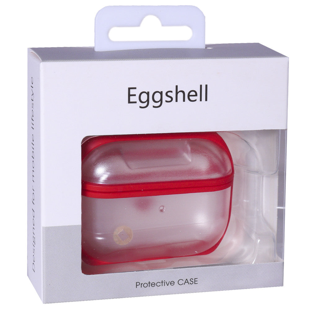 Airpods Pro Case — Eggshell PC With Sensitive Button — Red