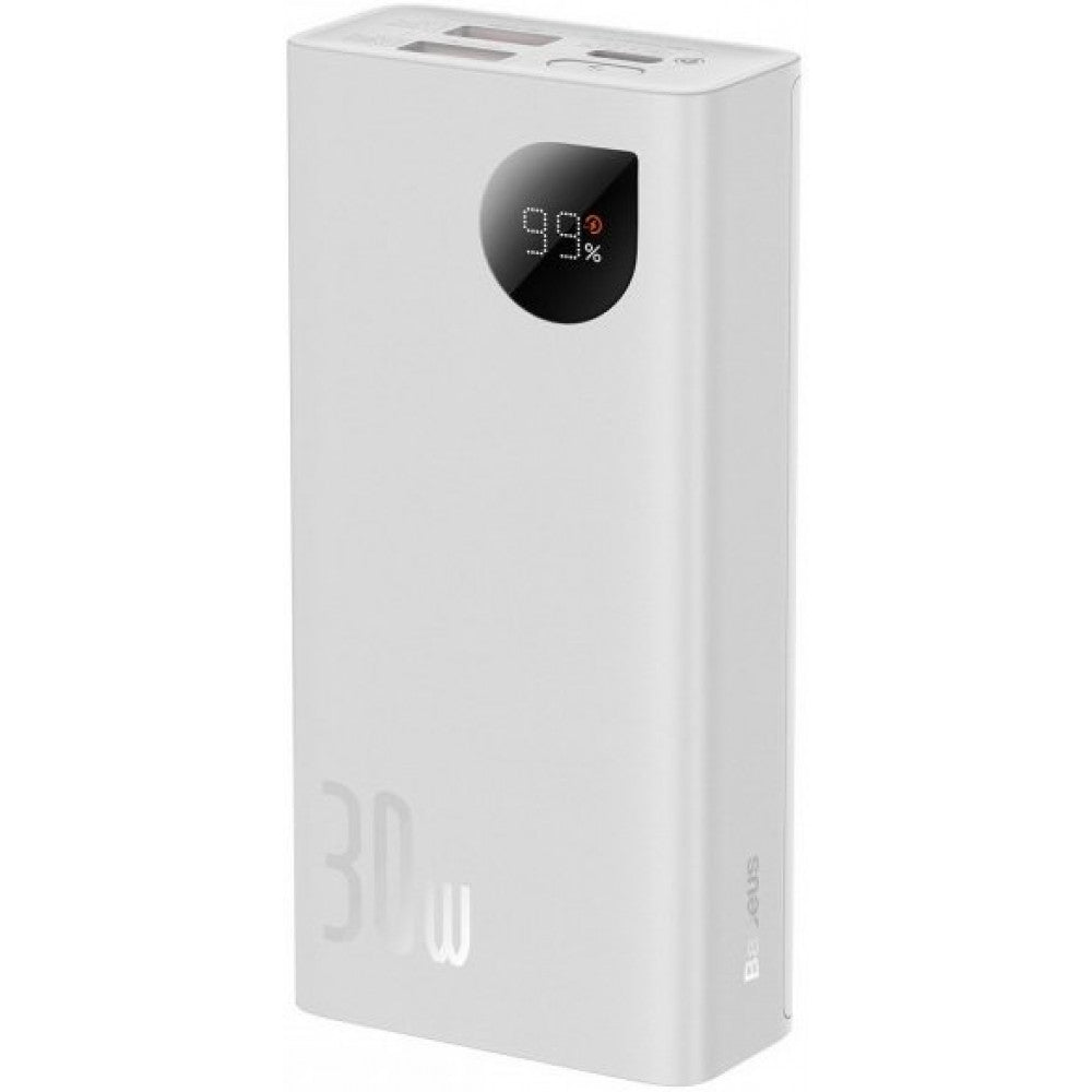 Power Bank 10000 mAh | 30W | Digital Display — Baseus (PPAD040) — PPAD040002 White