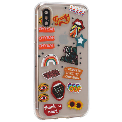 Stickers Series TPU Case — iPhone XS Max — Design 10