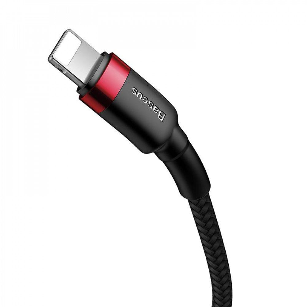 Кабель USB C to Lightning 18W PD (1m) — Baseus (CATLKLF) Cafule Series — CATLKLF-G1 Gray & Black