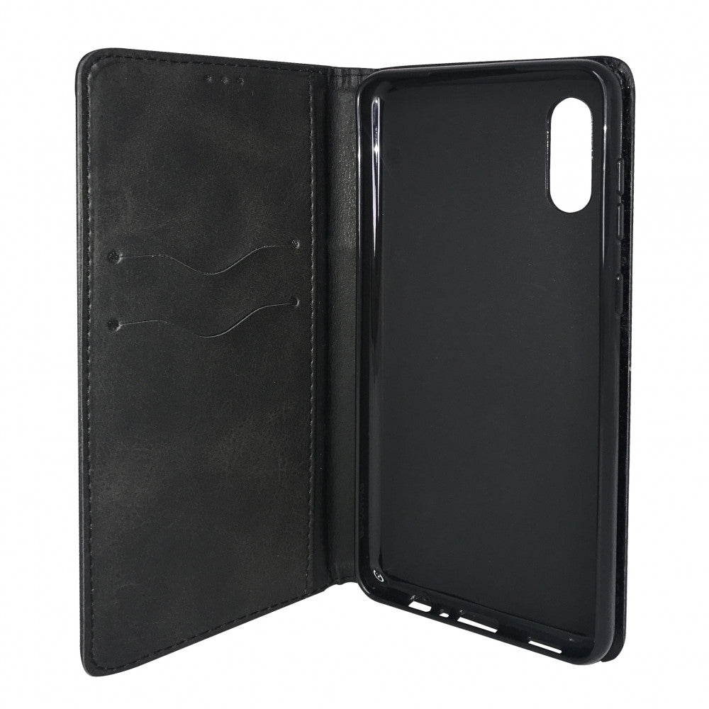 Leather Book Case — Xiaomi Redmi 9A/Redmi 9I/Redmi 9AT — Black