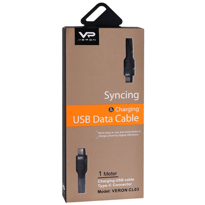 Кабель USB C to Lightning 20W PD (1m) — Veron CL03 — Black