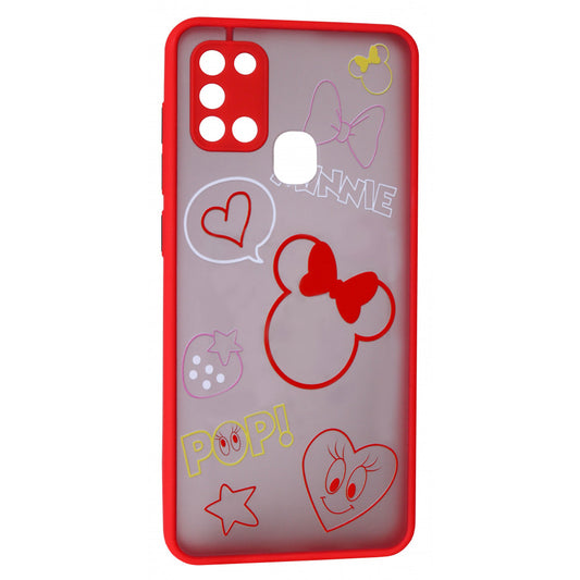 Stickers Series TPU Case — Samsung A21S (A217) — Red Heart