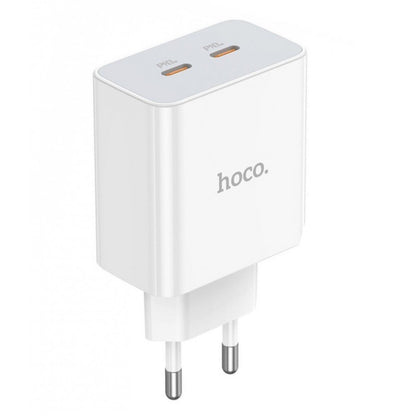 Home Charger | 35W | 2 PD | QC3.0 — Hoco C108A — White