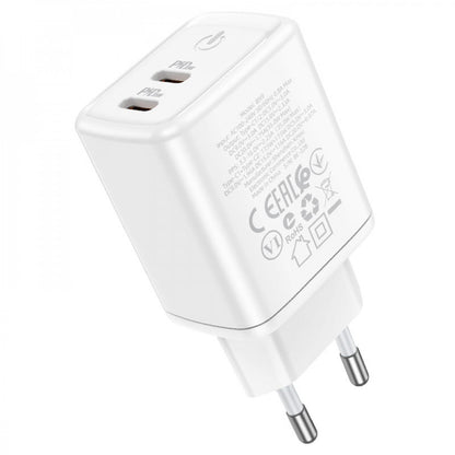 Home Charger | 35W | 2 PD3.0 | C to C Cable (1m) — Borofone BN9 — White