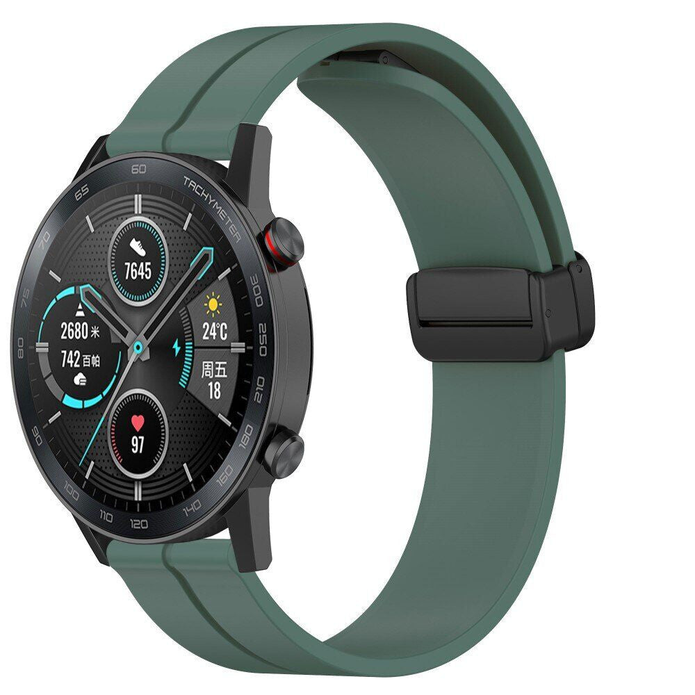 Ремінець Silicone Magic Lock — Універсальний 22 mm — Pine needle green