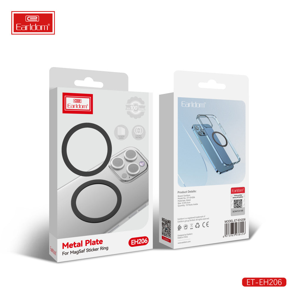 Набор пластин для магнитных холдеров 2шт ( круглый) Earldom ET-EH206