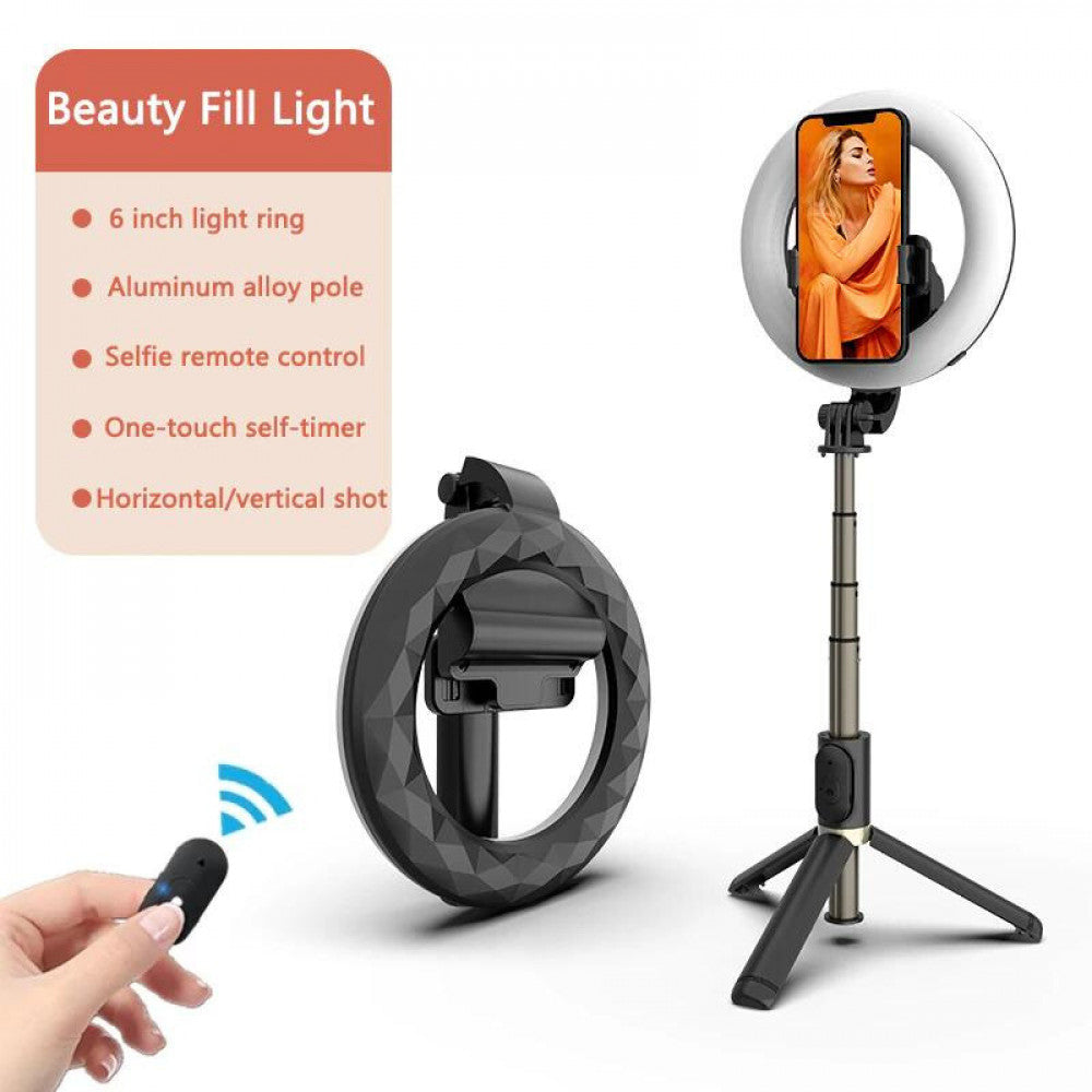 Monopod Tripod | Button Bluetooth | Ring LED Lamp | Q07