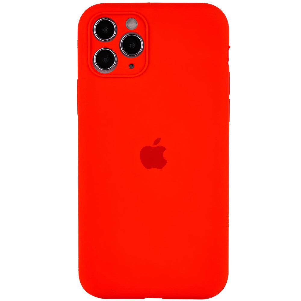 Original Silicone Case with protective camera — iPhone 12 Pro — Red (14)