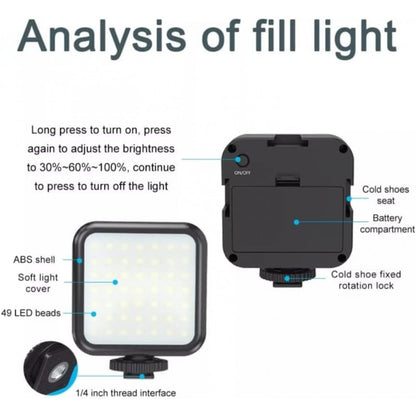 Tripod Stand | Bluetooth | Microphone LED Lamp | AY-49