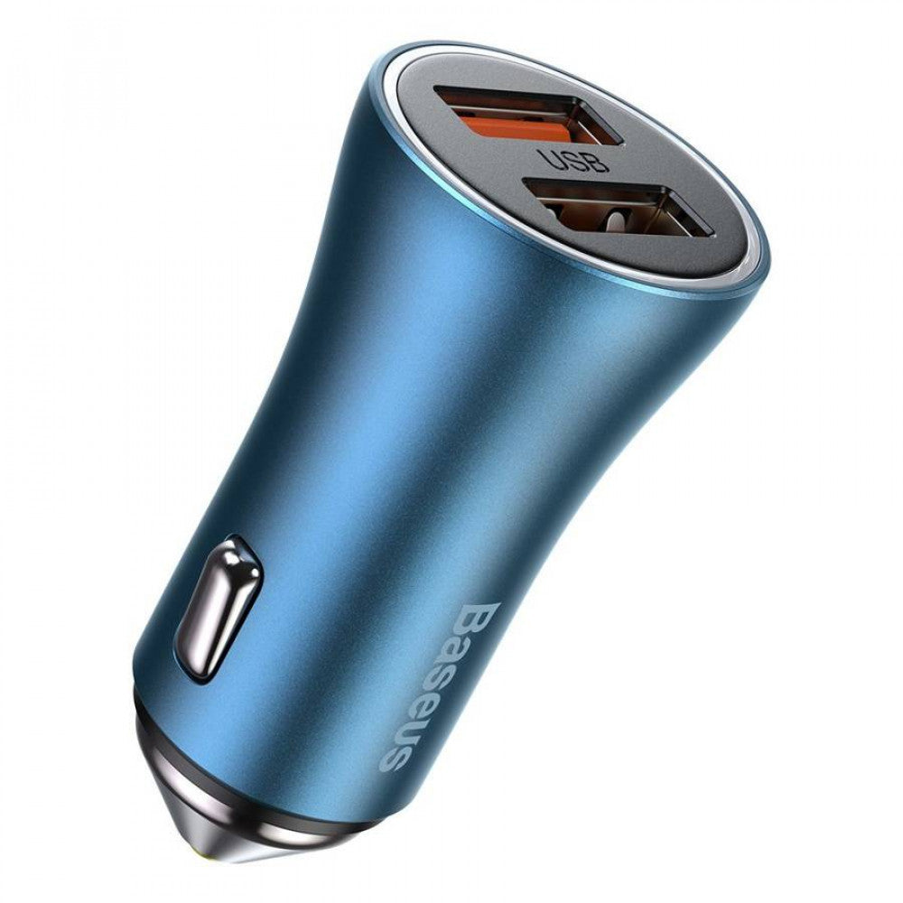 Car Charger | 40W | 2U — Baseus (CCJD-A03) Golden Contactor Pro Dual Quick Charger Blue — CCJD-A03 Blue