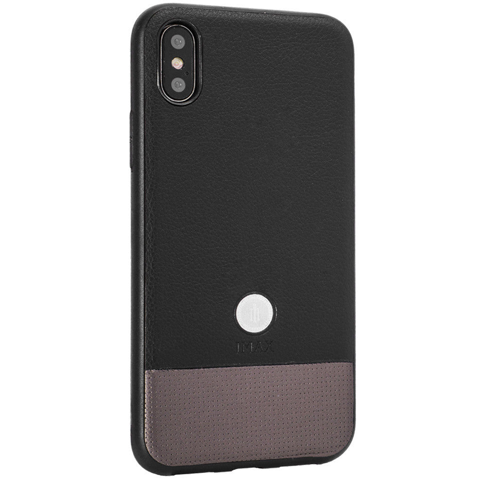 iMax Leather Back Cover — iPhone 7 Plus ; 8 Plus — Black