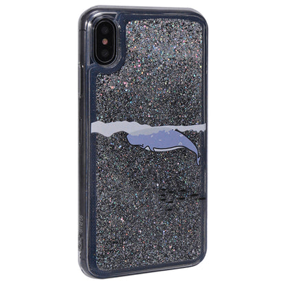 Киты с блестками TPU Case — iPhone X ; Xs