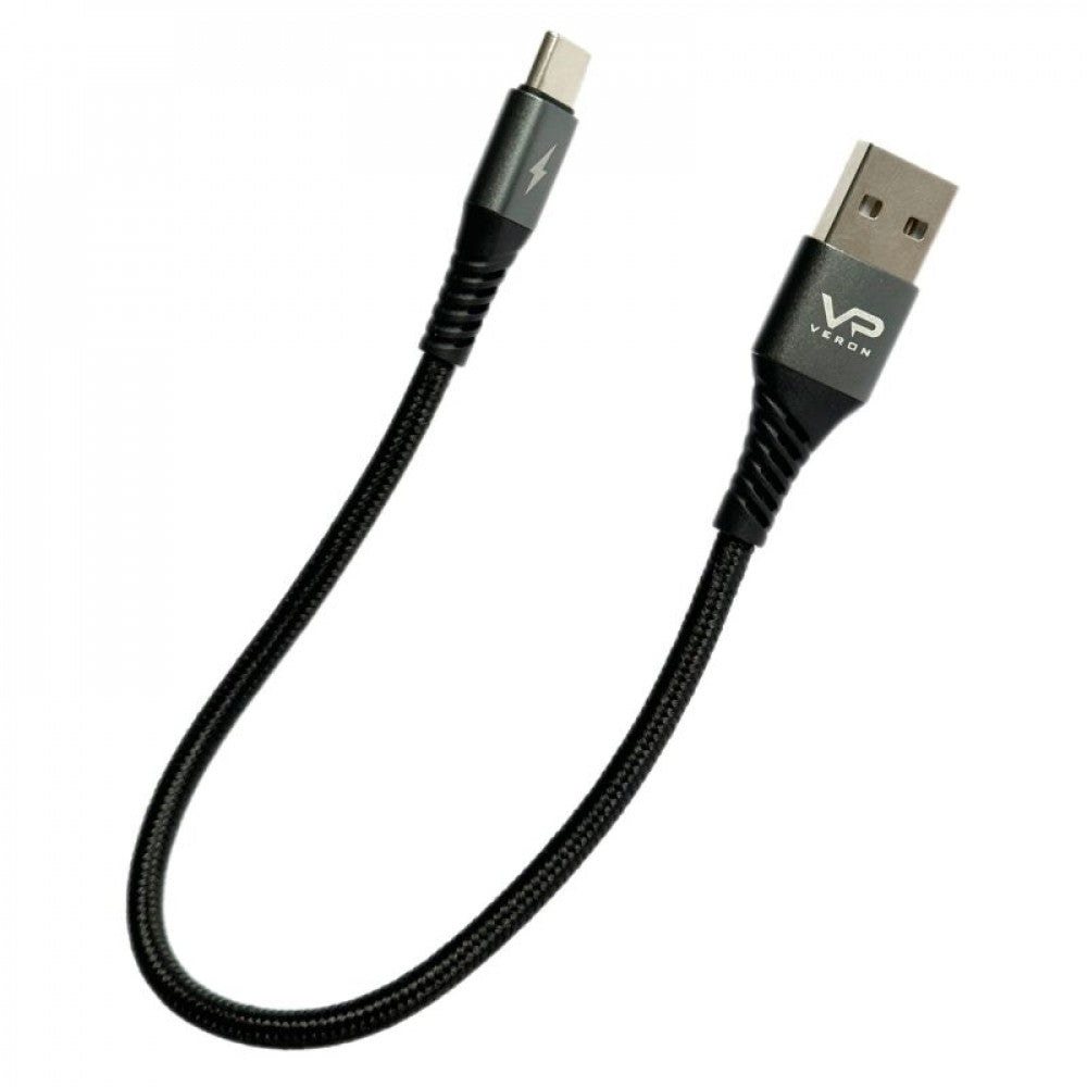 Кабель USB C 3A (0.25m) — Veron NC09 Nylon