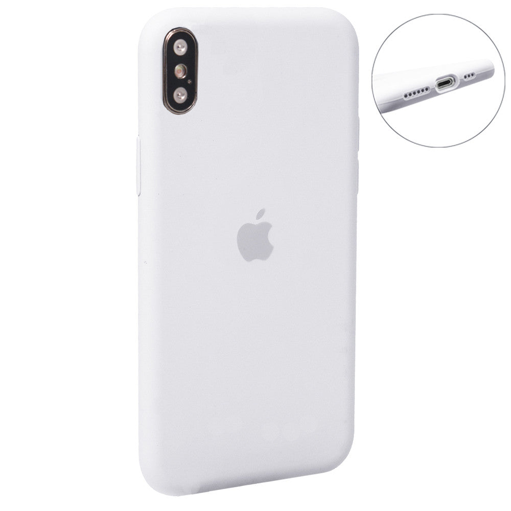 Original Silicone Case Full Size — iPhone X ; XS — White (9)