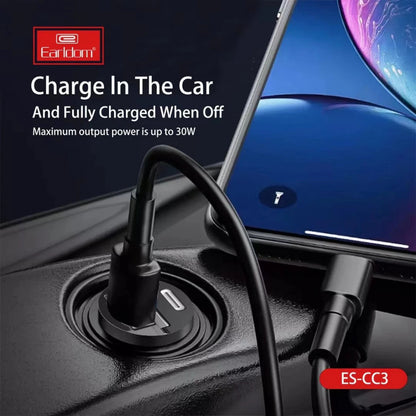 Car Charger | 2.4A | 1U | 1C — Earldom ES-CC3