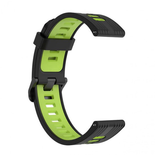 Ремінець Silicone GT3 — Універсальний 22 mm — Black & Green