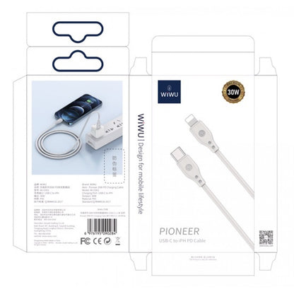 Кабель USB C to Lightning 30W PD (1.2m) — WiWU Pioneer Wi-C002L — White