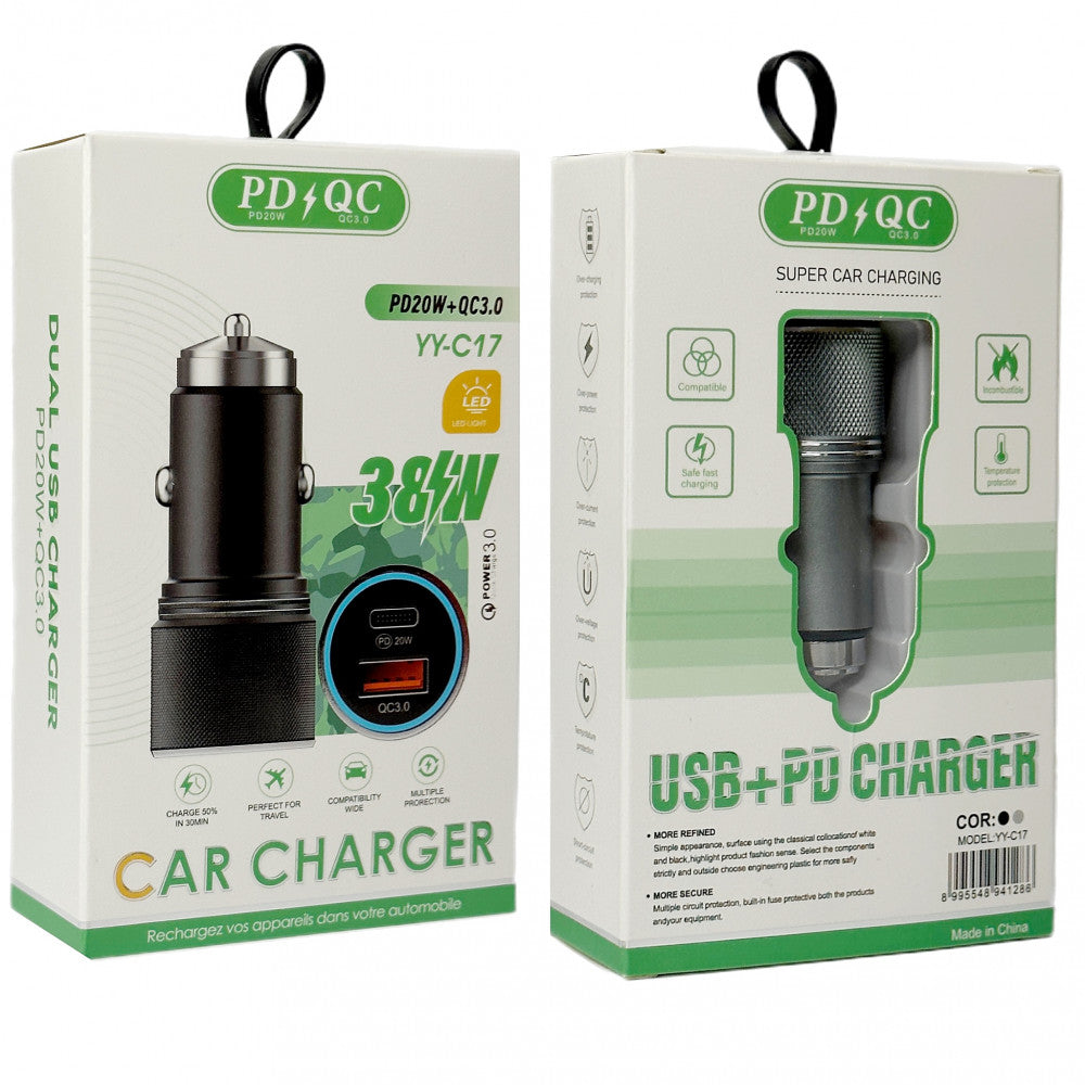 Car Charger | 20W | PD | QC3.0 — YY-C17