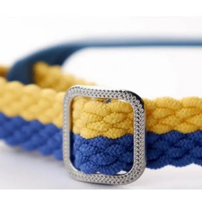 Ремінець Braided — Xiaomi Mi Band 5 | 6 | 7 — Blue & Yellow