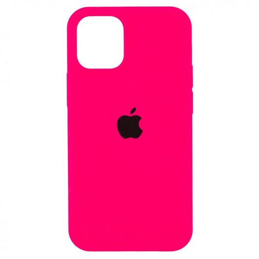 Original Silicone Case Full Size — iPhone 12 Pro Max 6.7"  — Neon Pink