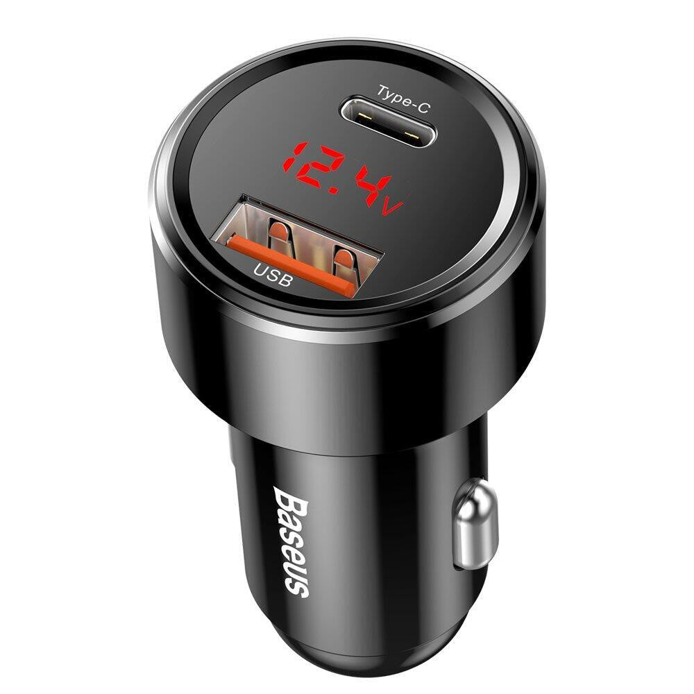 Car Charger | 45W | 1U | 1C | Digital Display — Baseus (CCMLC20C) Magic Series PPS  (Type-c PD+QC) Intelligent quick charging — CCMLC20C-01 Black