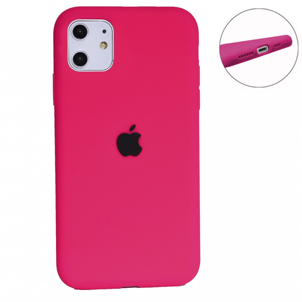 Original Silicone Case Full Size — iPhone 11 — Neon Piink