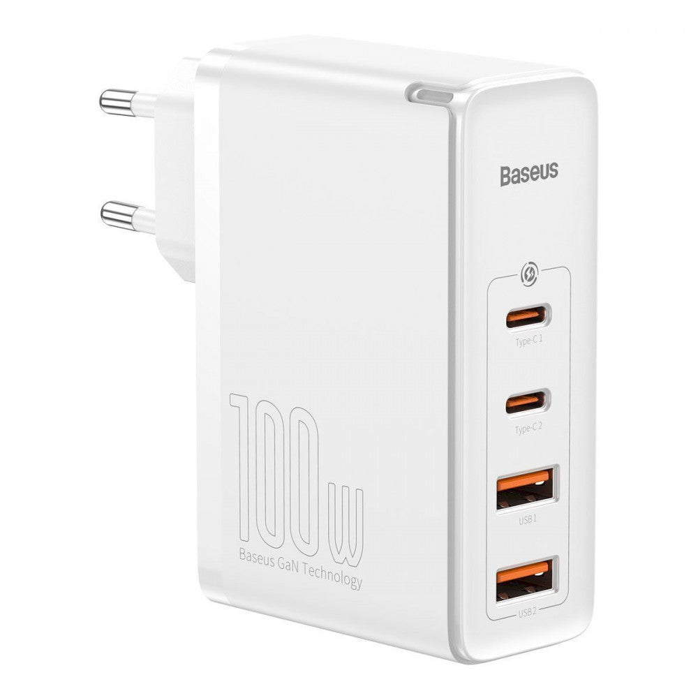 Home Charger | 100W | GaN2 | 2U | 2C — Baseus (CCGAN2P-L) Pro Quick Charger — CCGAN2P-L02 White