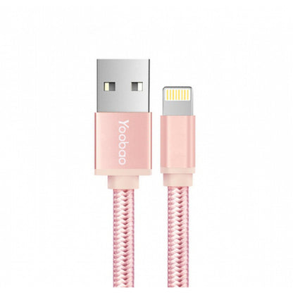 Кабель Lightning 18W (1m) — Yoobao YB413 — Rose Gold