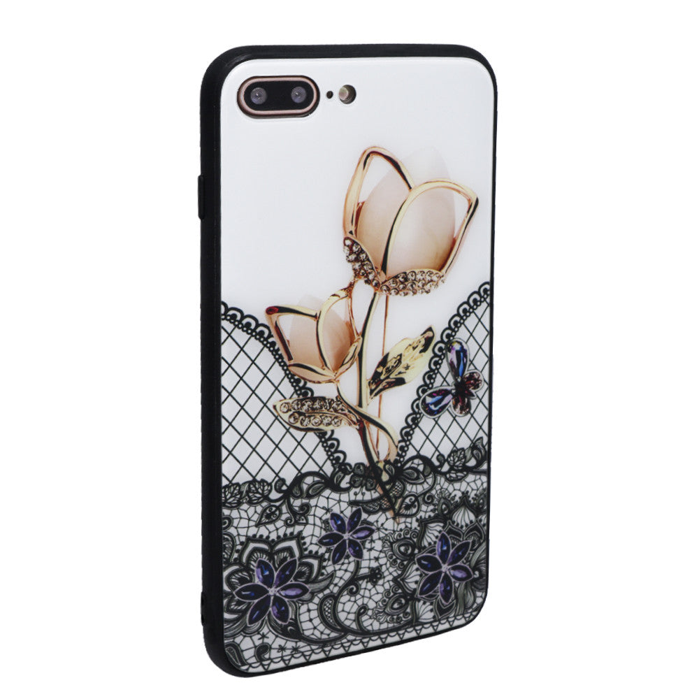 Case + Glass TPU Case — iPhone 7 Plus — Flowers