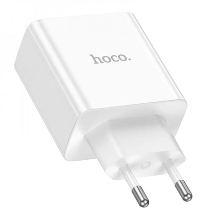 Home Charger | 35W | 2 PD | QC3.0 — Hoco C108A — White