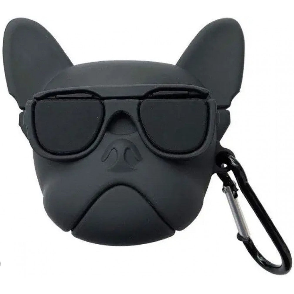 Airpods Case — Emoji Series — Black Dog