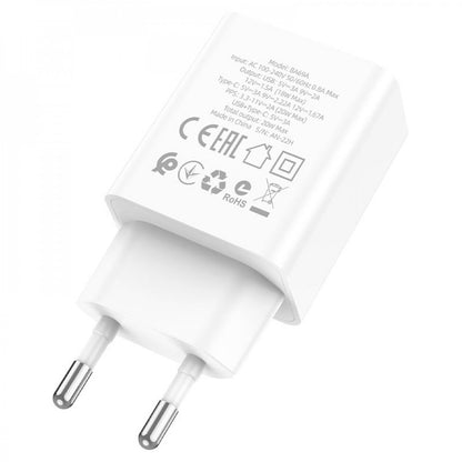 Home Charger | 20W | PD | QC3.0 — Borofone BA69A — White