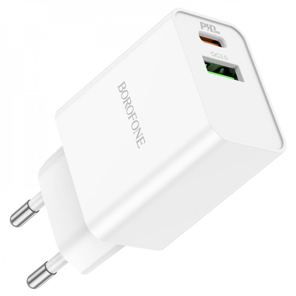 Home Charger | 20W | PD | QC3.0 — Borofone BA69A — White