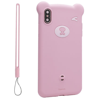 Baseus Bear Silicone Case — iPhone XS Max — Pink