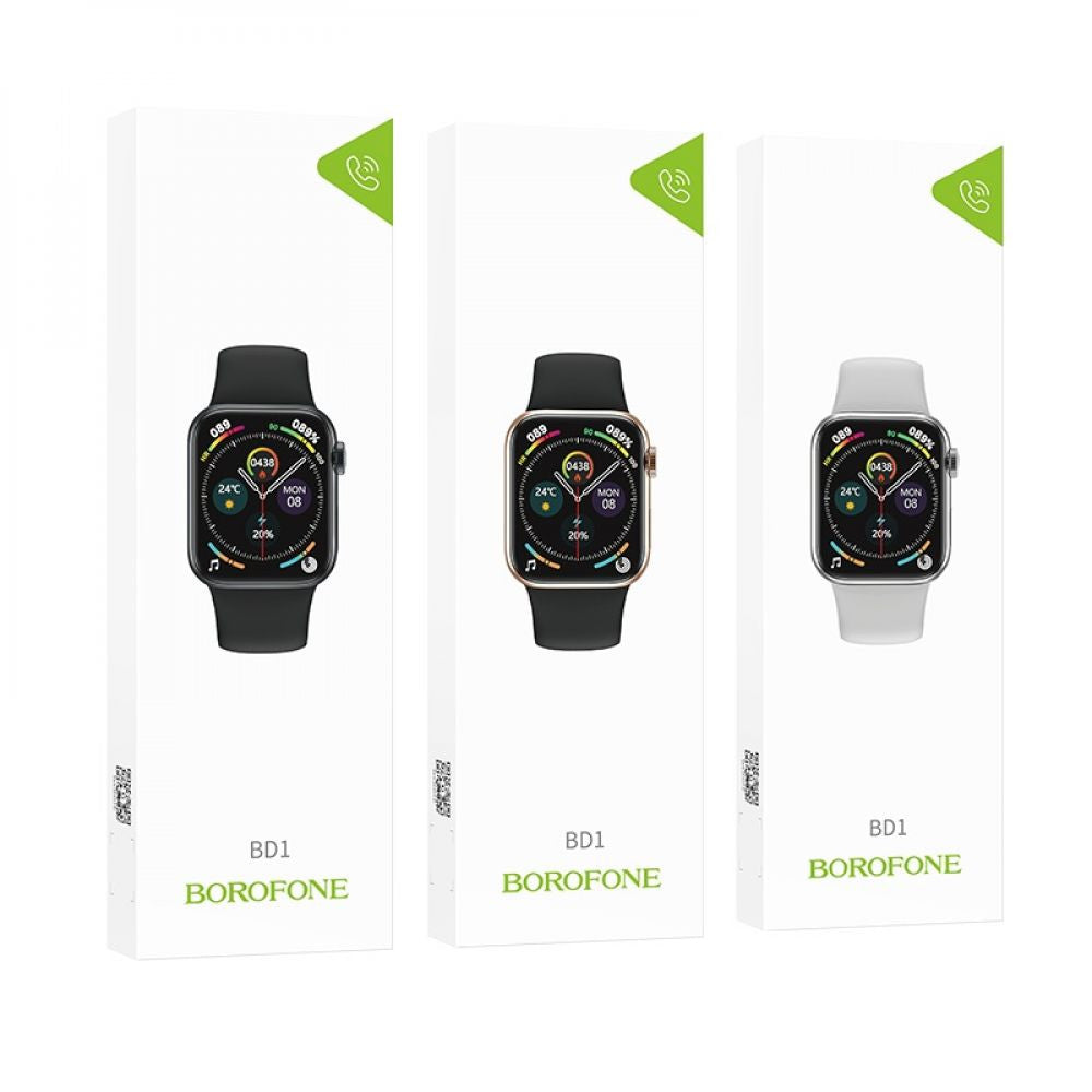 Borofone BD1 smart sports watch(call version) — Bright Silver