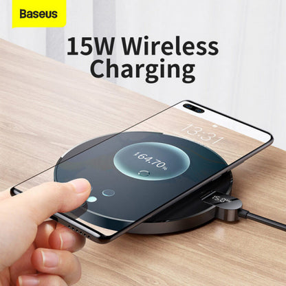 Wireless Charger 15W — Baseus (CCED000001) Digital LED Display Gen 2 Black — CCED000001 Black