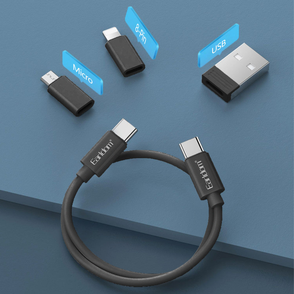 Кабель 3 in 1 ( L , M , С ) 2A (1m) — Earldom ET-TC20