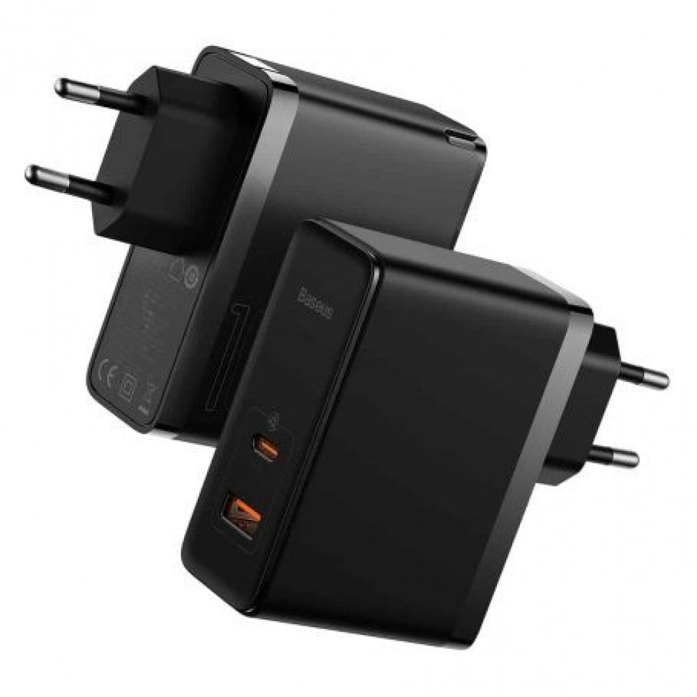 Home Charger | 100W | GaN5 | 1U | 1C | C to C Cable (1m) — Baseus (CCGP090) Pro Fast Charger — CCGP090201 Black