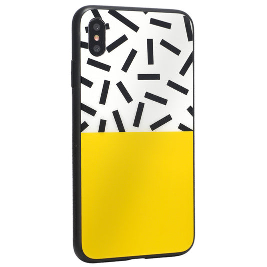 Glass with print TPU Case — iPhone 7 — White Yellow