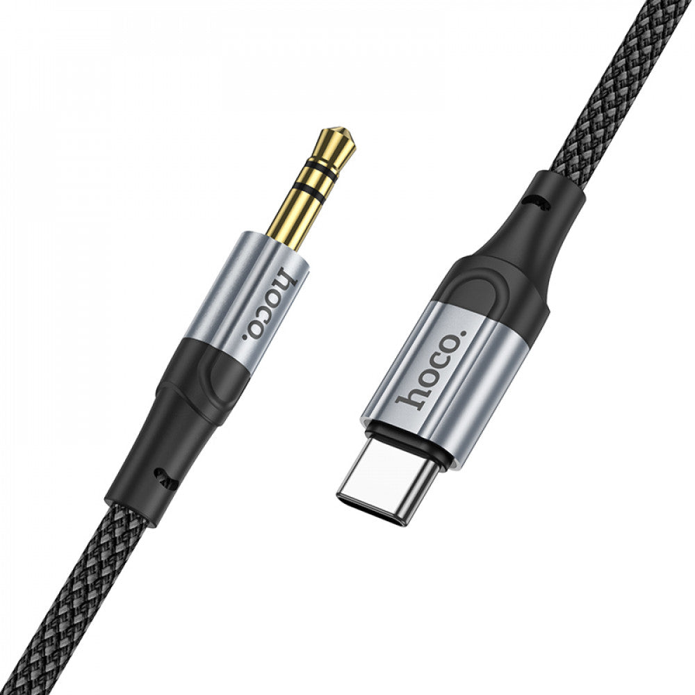 Cable Aux to USB C (1m) — Hoco UPA26 — Black