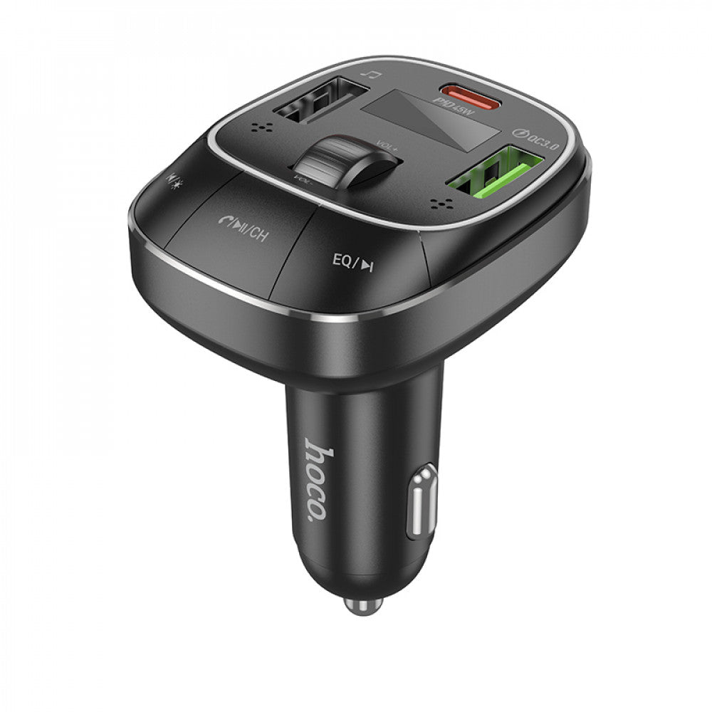 FM Transmitter — Hoco E76 Pole PD45W+QC3.0 — obsidian black