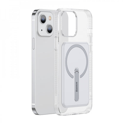 Baseus (ARCX000002) Magnetic Phone Case with a Bracket For iP13 6.1inch 2021 — ARCX000002 Transparent