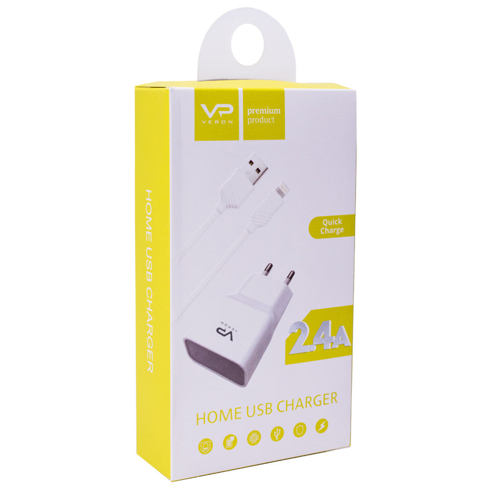 Home Charger | 2.0A | QC2.0 | Micro Cable (1m) — Veron AD-19M