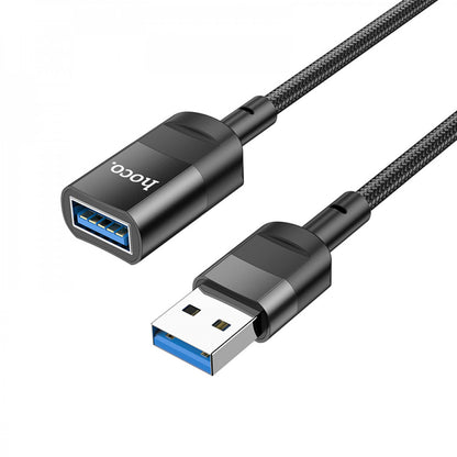 USB male to USB female Data Cable — Hoco U107  — Black