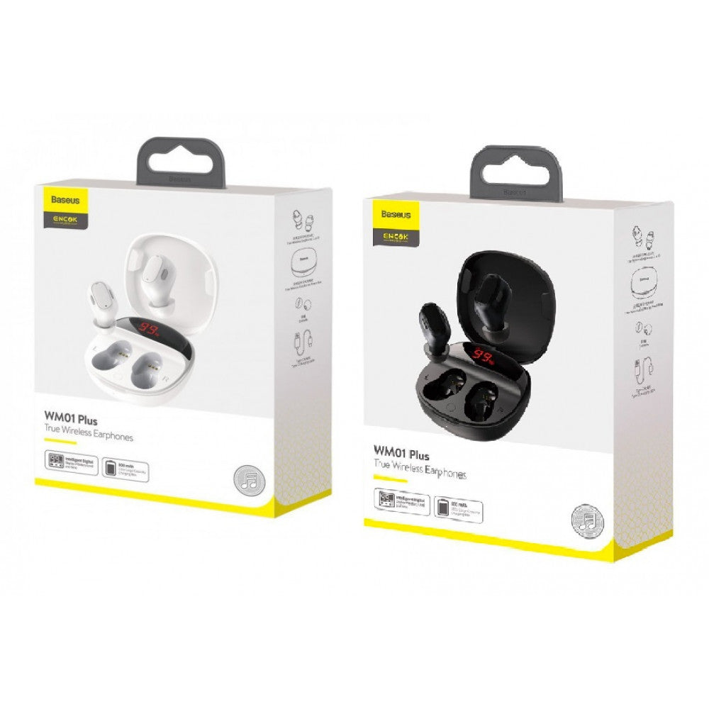 Bluetooth гарнітура TWS — Baseus (NGWM0100) EncokPlus — NGWM010001 Black